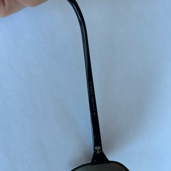 Preloved Fendi Aviator Sunglasses FF0018/S Mirrored Black Metal Womens Mens - Picture 8 of 10